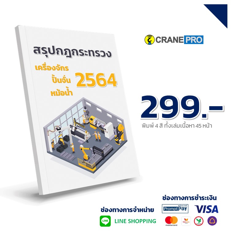 ตัวอย่างเนื้อหาหนังสือ สรุปกฎกระทรวง เครื่องจักร ปั้นจั่น หม้อน้ำ ปี 2564 page1