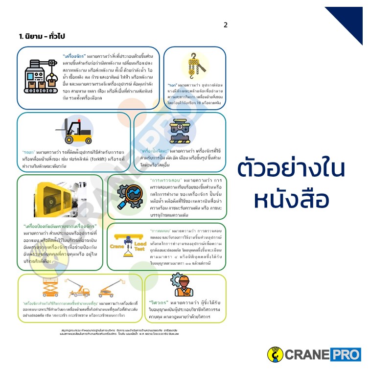 ตัวอย่างเนื้อหาหนังสือ สรุปกฎกระทรวง เครื่องจักร ปั้นจั่น หม้อน้ำ ปี 2564 page 2