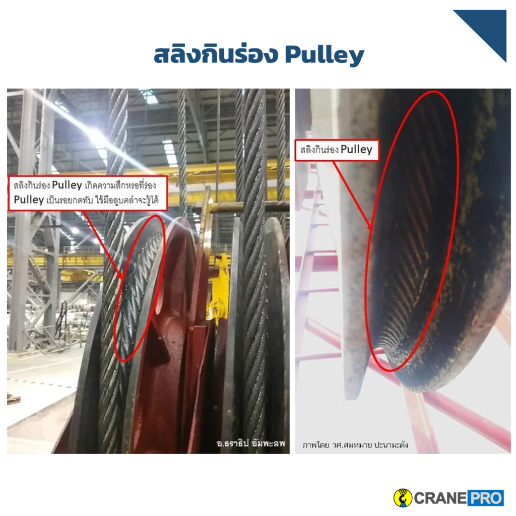 ภาพสลิงกินร่อง Pulley